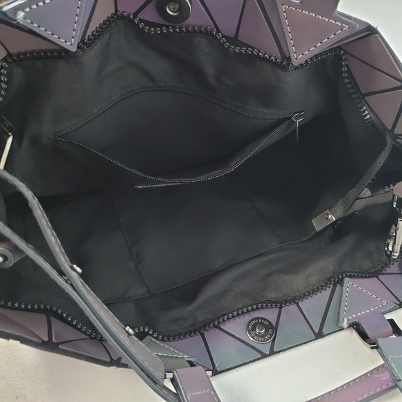 HOTONE Iridescent Geometric Prism Handbag Purse Wallet Set